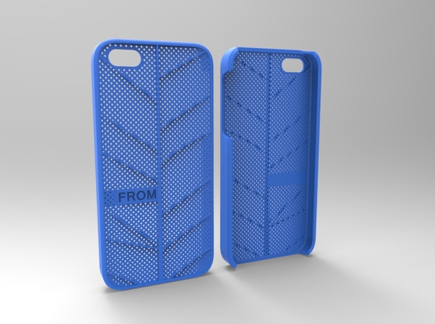Iphone5 Case 2_3 in Blue Processed Versatile Plastic