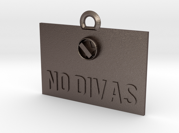 No Divas Sign(1) in Polished Bronzed Silver Steel