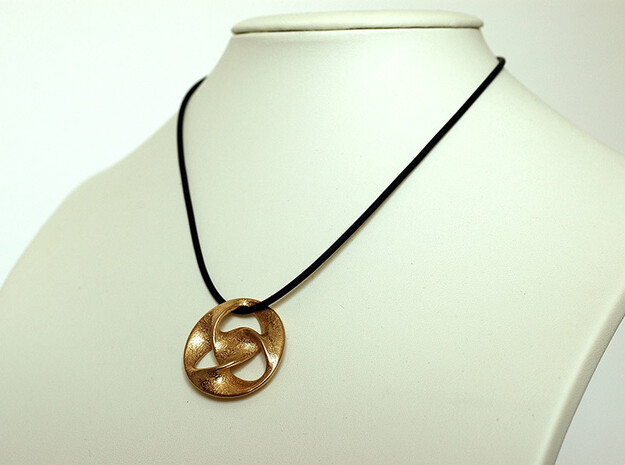 All is one  ( pendant ) in Polished Gold Steel
