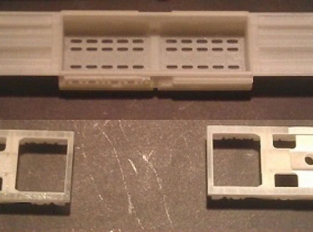 EMD DD35 Dummy Chassis N Scale 1:160 in Tan Fine Detail Plastic