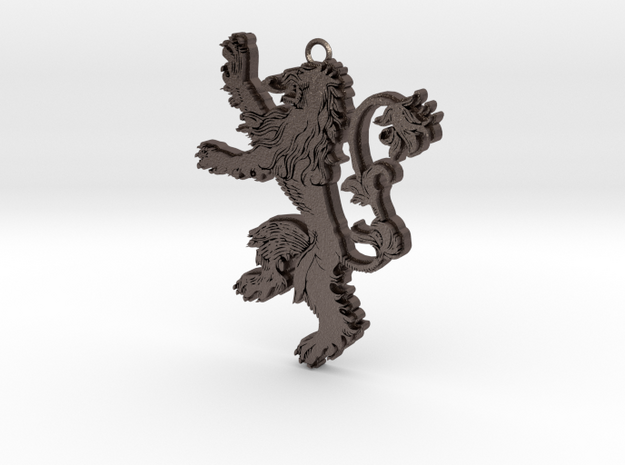 Lannister Pendant in Polished Bronzed Silver Steel