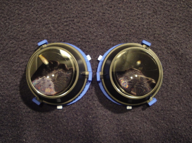69.5mm (Widest) Lens Separators | Oculus Rift DK2 in Blue Processed Versatile Plastic