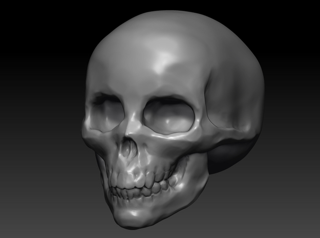 small skull hollow in White Processed Versatile Plastic