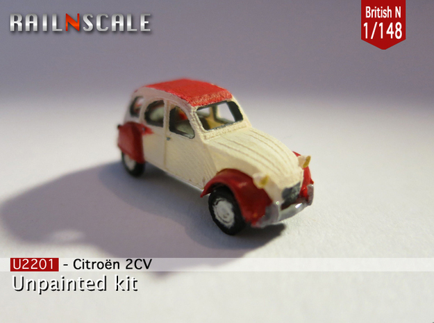 Citroën 2CV (British N 1:148) in Tan Fine Detail Plastic