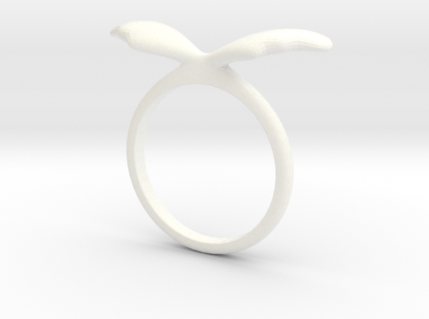 Ring Wing Size US 6 (16.5mm) in White Processed Versatile Plastic