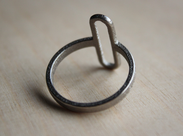 Pill Ring - Size 11.5 in Polished Nickel Steel