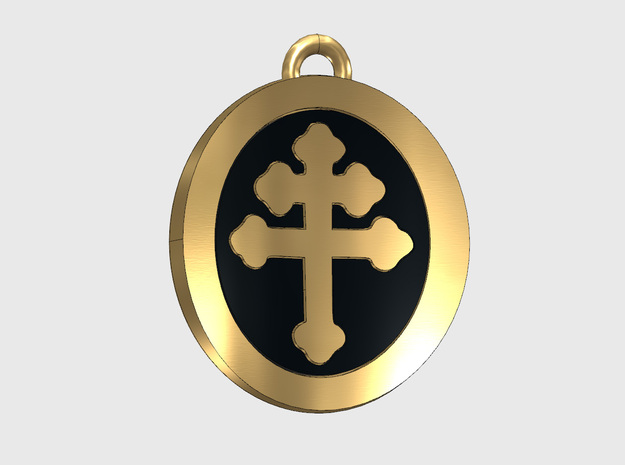 PENDANT TEAM RING in Polished Brass