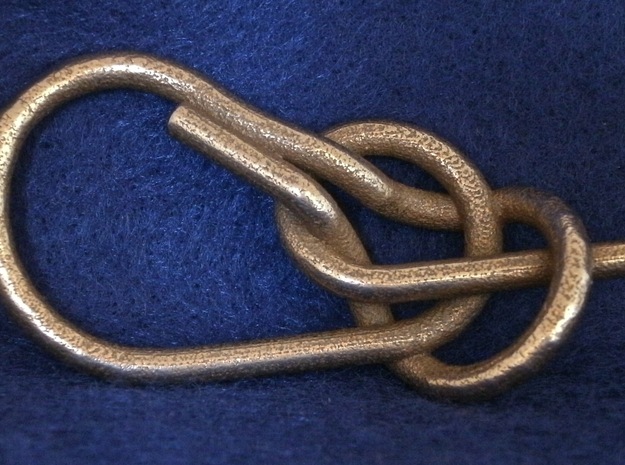 Bowline Knot in Polished Bronzed Silver Steel