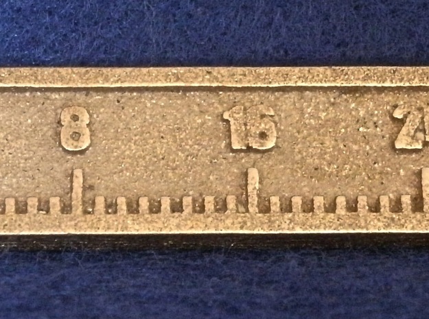 24 Inch Gauge in Polished Bronzed Silver Steel