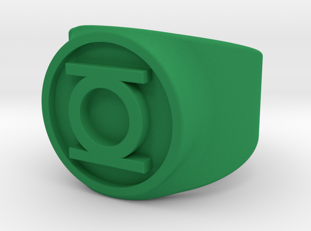 Orig Hal GL Ring Sz 5 in Green Processed Versatile Plastic