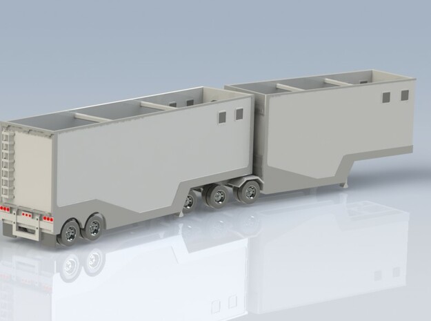 N scale 1/160 Woodchip B-train trailer