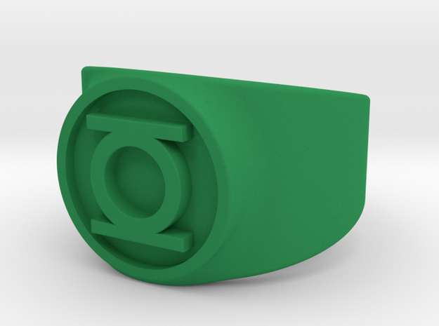 Original Hal GL Ring Sz 10 in Green Processed Versatile Plastic