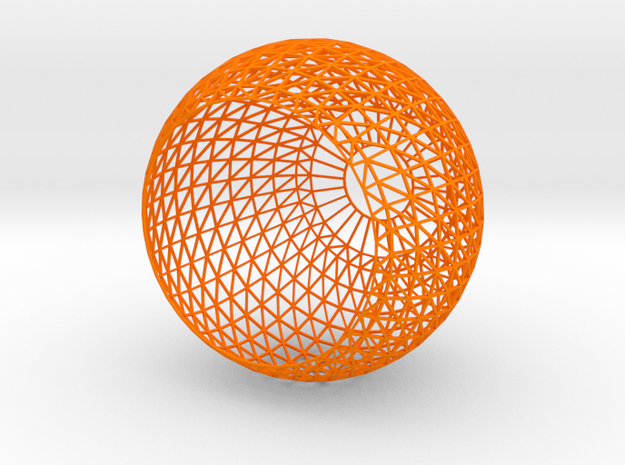 Lamp Shade-6w in Orange Processed Versatile Plastic