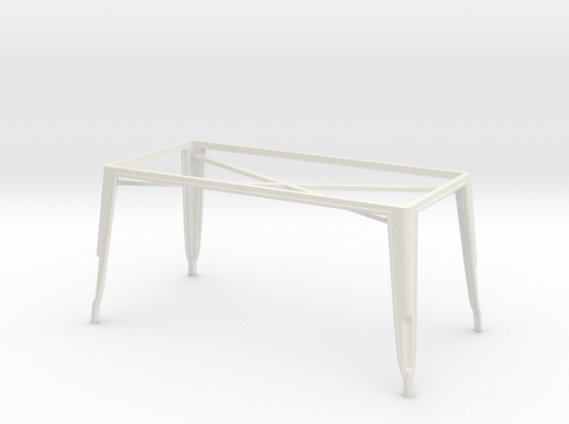 1:24 Pauchard Dining Table Frame, Large in White Natural Versatile Plastic