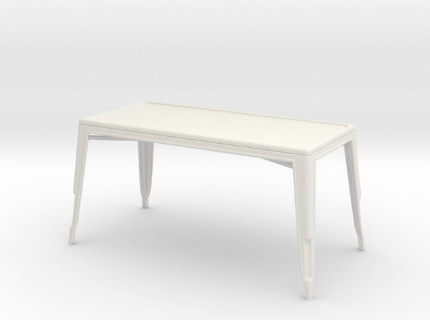 1:24 Pauchard Dining Table, Large in White Natural Versatile Plastic