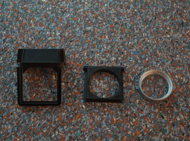 30mm Filter Adapter for Polaroid SX-70 in Black Natural Versatile Plastic