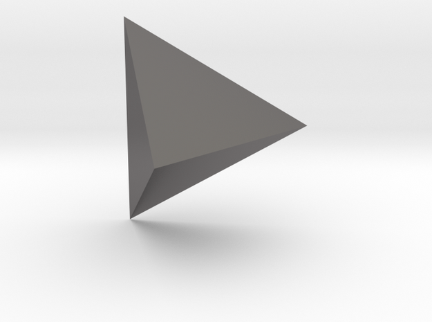Tetrahedron edge length: 74mm  in Polished Nickel Steel