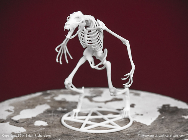 Werewolf Skeleton in White Natural Versatile Plastic