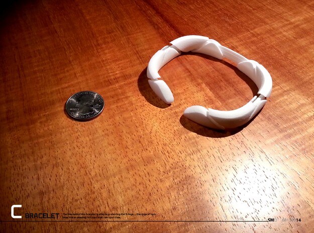 C bracelet in White Processed Versatile Plastic
