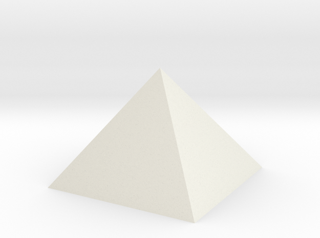 Pyramid 74mm Hollow Closed Hole - Square Johnson  in White Natural Versatile Plastic