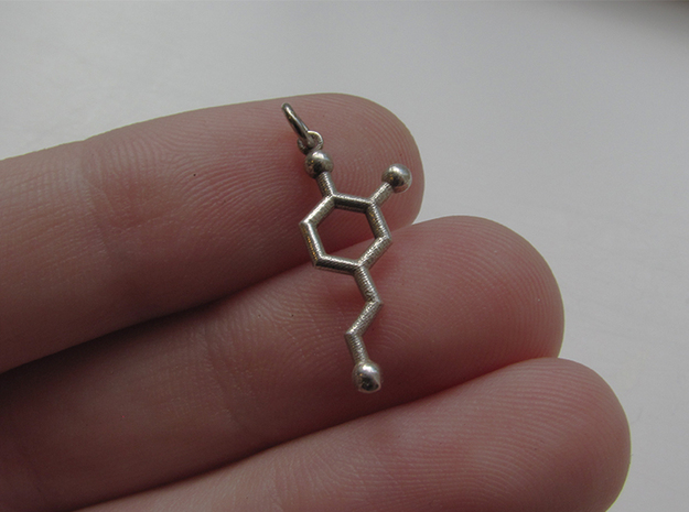 Dopamine Pendant in Polished Silver