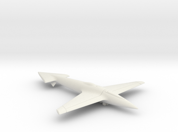 Uni-Dir Slim Plane Toy (88mm long) in White Natural Versatile Plastic