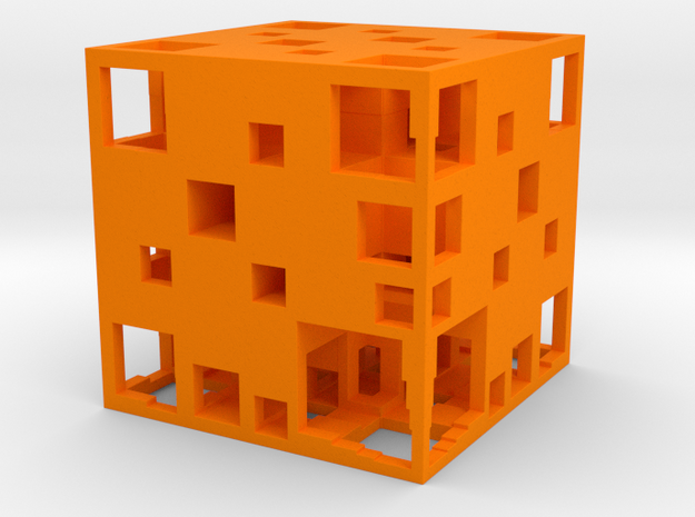 UA Menger Cube 40mm in Orange Processed Versatile Plastic