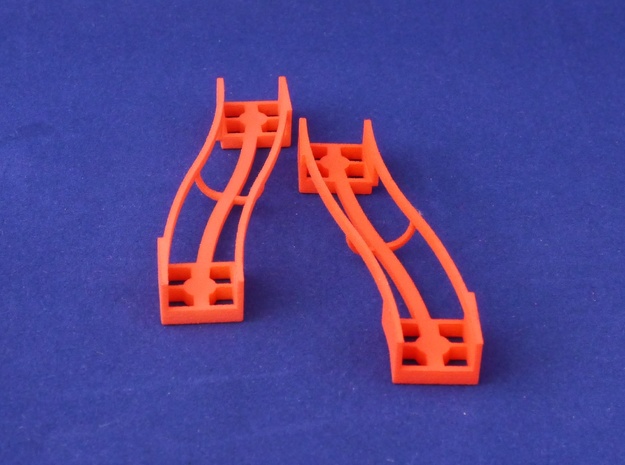 Marble Run Bricks: S-Bend Track Set in Red Processed Versatile Plastic