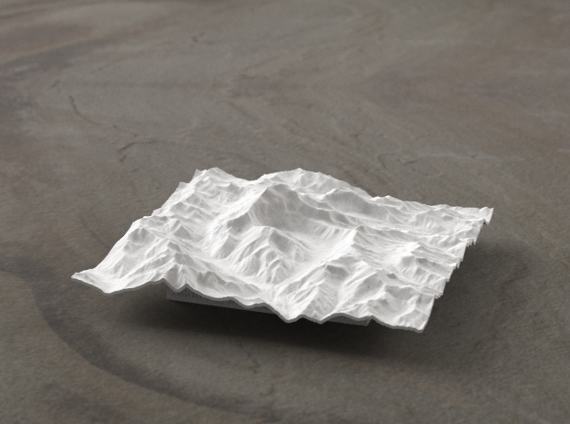 4''/10cm Aconcagua, Argentina, WSF in White Natural Versatile Plastic