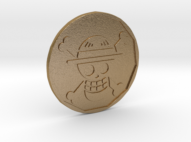 Monkey D. Luffy Coin in Polished Gold Steel