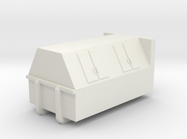 Dumpster (n-scale) in White Natural Versatile Plastic