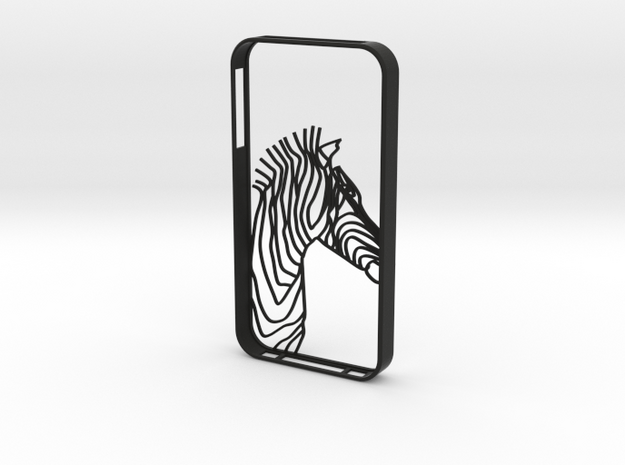 Zebra Head Case Iphone4s in Black Natural Versatile Plastic
