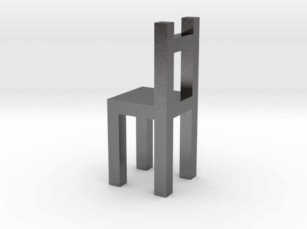 Chair Charm in Polished Nickel Steel