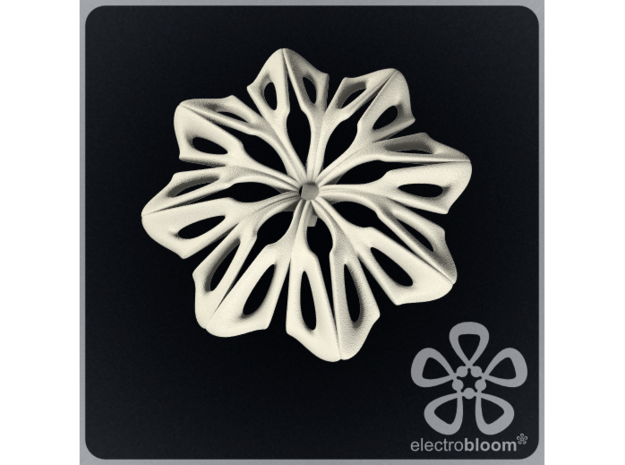 Anna flower charm. in White Natural Versatile Plastic