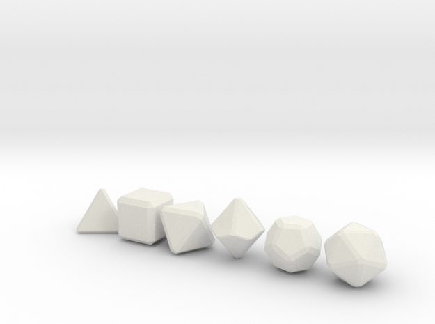 Blank Gaming Dice with Bevels in White Natural Versatile Plastic