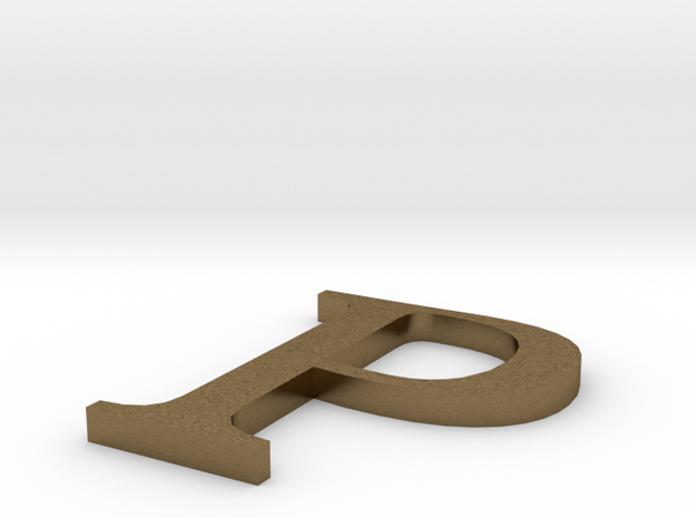 Letter-P in Natural Bronze