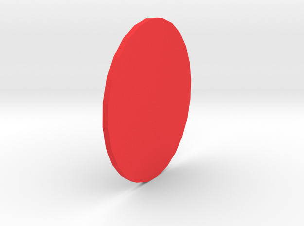 Circle in Red Processed Versatile Plastic