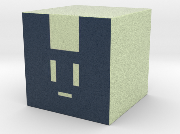 Noisy little cube cosplay prop in Full Color Sandstone