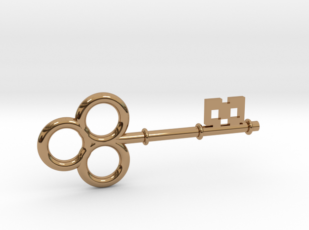 Skeleton Key Small in Polished Brass