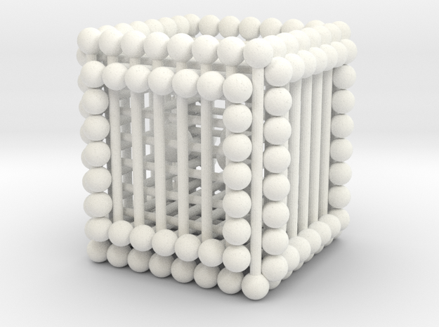Matsh Cube Balls in White Processed Versatile Plastic