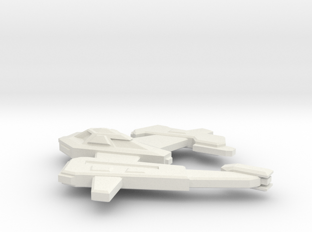 Asymp Ship 1 in White Natural Versatile Plastic