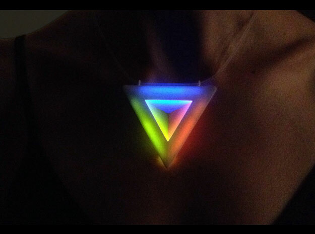 Prism Pendant in White Processed Versatile Plastic