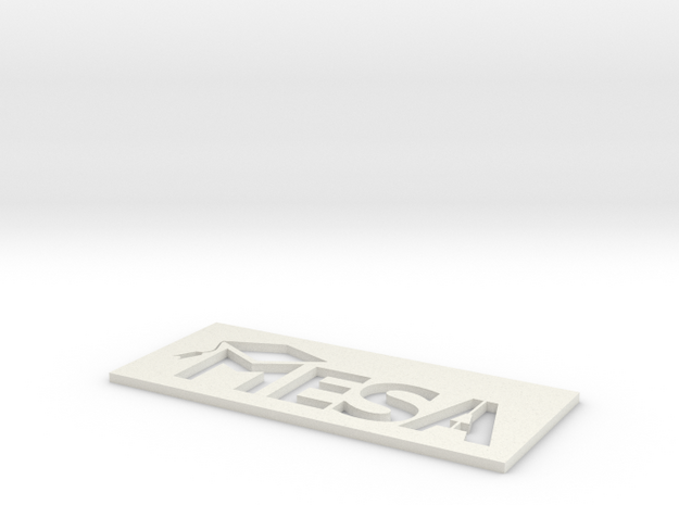 MESA Logo Stencil Large in White Natural Versatile Plastic