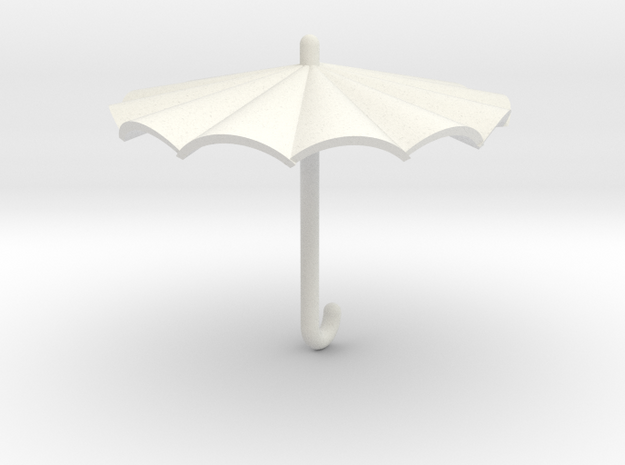 Umbrella in White Natural Versatile Plastic