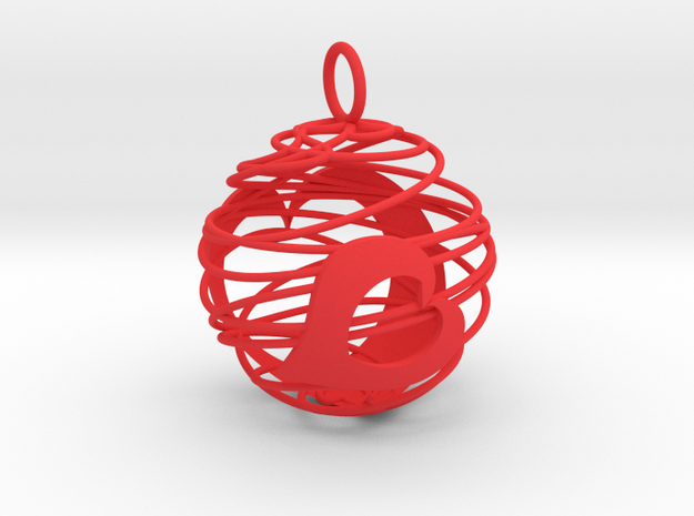 Christmas Bauble 2 in Red Processed Versatile Plastic