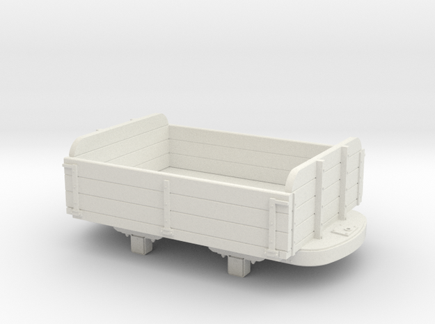 1:32 3 plank dropside wagon  in White Natural Versatile Plastic