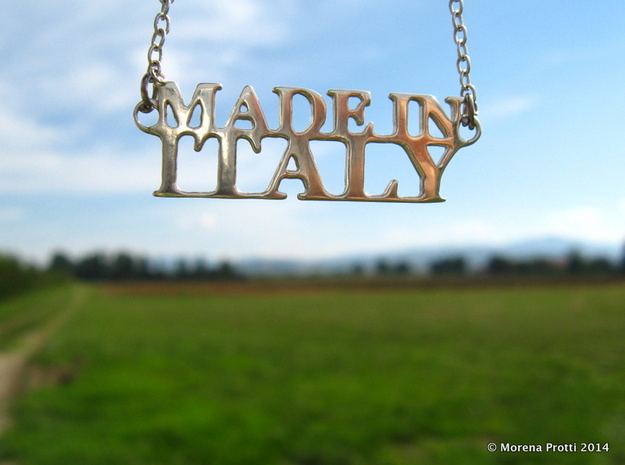 Made in ITALY Pendant in Fine Detail Polished Silver