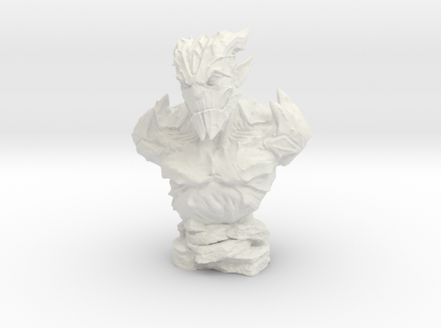 Gargoyle Bust 2 (4.4in - 11.3cm) in White Natural Versatile Plastic