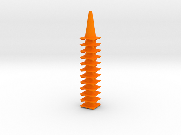 18" traffic cones 1/12th (12) in Orange Processed Versatile Plastic
