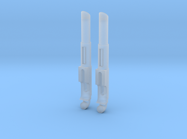MP-10 Smoke Stacks, 1 Pair in Smooth Fine Detail Plastic